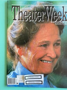 Colleen Dewhurst Tribute - Joe Papp Theater Week Magazine September 9 1991 Label